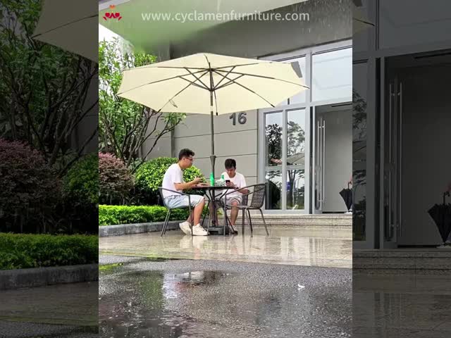 200г полиэстерная ткань круглые большие садовые зонтики зонтик с нержавеющей сталью видео