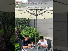 200г полиэстерная ткань круглые большие садовые зонтики зонтик с нержавеющей сталью video