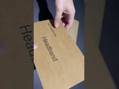 Envase de papel Kraft rígido impreso a medida con logotipo