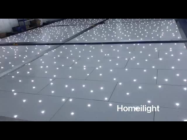 White Starlit RGB LED Dance Floor Panels For Wedding DJ Bar Party