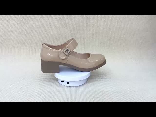 Spring Cream Closed Toe Heels Breathable Nude Thick Heels Luxury