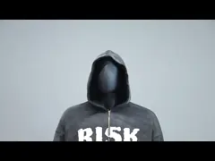 мужская кислотная стирка капюшон с капюшоном толстовка с вышитой пластырь рабочий патч video