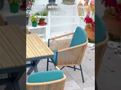 Водонепроницаемая полиэстерная ткань с 4 сиденьями из ротанни, обеденный стол и стулья, устойчивые к солнцу video