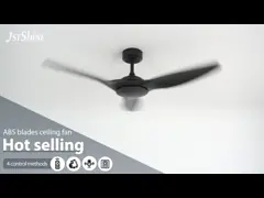 52 дюйма белый дальний потолочный вентилятор без света ABS Blade Smart APP Control video