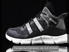 Противоскользящая стальная ткань для пальцев ног обувь унисексные шнурки с низким разрезом обувь для безопасности труда video