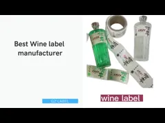 Hoogwaardig wijnfleslabel voor drank azijnlabelmaker