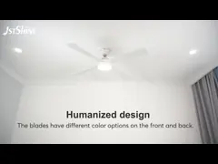 Dc Motor 6 Speeds Remote Control White Ceiling Fan With 4 MDF Blades