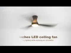 Black LED Ceiling Fan With Remote Control Low Voltage High Speed video