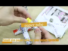 Embalagens de cosméticos cilíndricos para cuidados com a pele, bálsamo, batom, tubos de papel com laminação de massa