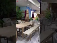 Скандинавский современный круглый и прямоугольный стол для 10 человек video