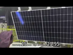 ЖК-дисплей на солнечной панели сети с монокристаллическими кремниевыми панелями для измерения сети video