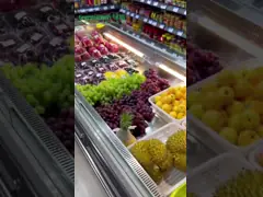 OEM Supermarket Island Refrigerator Freezer For Seafood / Fruit / Vegetable