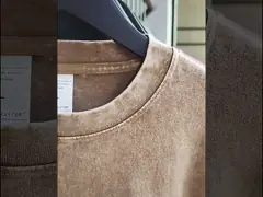 Custom Cut Raw Hem Boxy Cropped T shirt Oversized Heavyweight Vintage Sun Faded Acid Wash T-Shirt