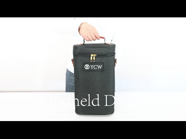 漏れ防止 隔離型 敷き詰め 2 ボトル ギフト トート キャリヤー 肩帯付き カスタム 旅行ワイン バッグ
