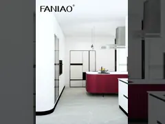 Профессиональный меламинный роскошный кухонный шкаф современный дизайн кухонного шкафа video