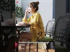 Водонепроницаемая садовая литая алюминиевая столовая кресло для аутровой мебели video