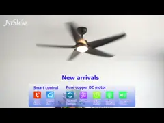 Белый потолочный вентилятор со световым 5 пластиковым лезвием video