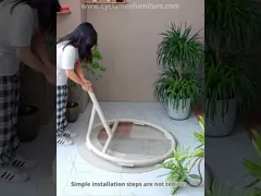 Раттанная мебель садовый висячий яйцо качается кресло 2 человека с каркасом Q195 углеродистой стали video