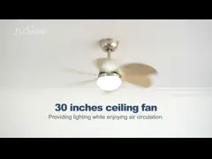 Декоративный малый светодиодный потолочный вентилятор Modern 6 Wood Blade Smart Remote Control video