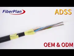 Воздушный двойной жилетный многоядерный мультимодный ADSS волоконно-оптический кабель video