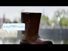 Коричневые высокорежущие рабочие ботинки тяжелая работа долговечная мужская обувь безопасности ЕС 36-47 video