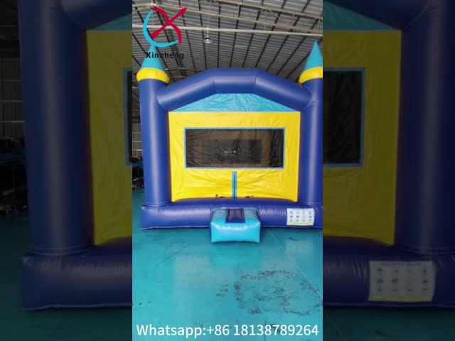 Factory OEM/ODM Inflatable Jumping House Blue Square Bouncy House Castle