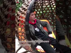 Cabon Steel Frame Outdoor Single Seat Garden Swing Chair OEM (одноместный садовый качелистый стул) video