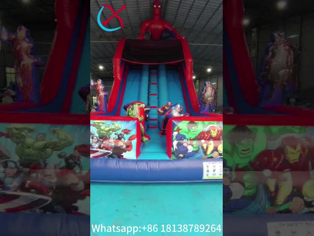 Производитель Надувные сухие горки Spiderman Надувные двойные горки Замок