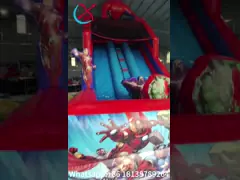 Produsen Slide Air Berkualitas Spiderman Double Slide Castle