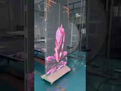 Двухсторонний прозрачный светодиодный плакатный экран WIFI USB-контроль Стоящий светодиодный плакат дисплей портативный светодиодный плакатный экран video