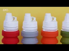 Voedingsmiddelen PP siliconen waterfles Opvouwbaar 350 ml 550 ml 750 ml