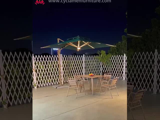 太陽 アウトドア アルミ ビーチ 傘 LED ライト 傘 2.7M