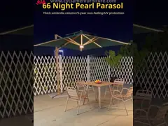 Солнце Внешний Алюминиевый Пляж Зонтик светодиодный свет Парасон 2.7M video