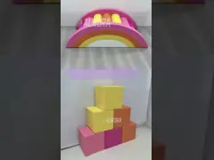 Оранжевое мягкое игровое оборудование с шаровой ямой и горки Розовый Красный мягкий игровой зал в помещении video