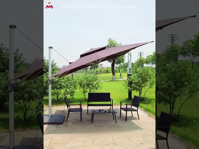 Улучшите свой сад с парасолем 3.0*3.0М Рома большой зонтик для защиты от солнца и стиля видео