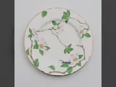 Floral Keramik Dinner Platten Tischgeschirr Gold Rim Keramik Suppen TW-02A121