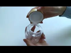 3 унции устойчивые к детям стеклянные банки с деревянной крышкой и бамбуковой крышкой video