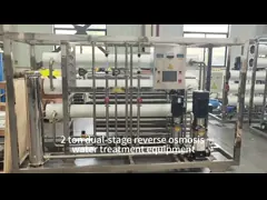 2T Нержавеющая сталь Ro Водоочиститель Машина Системы обратного осмоса Водоочистительные установки ПЛК оборудование Водоочистка video
