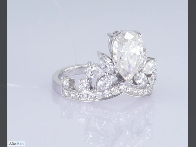 18k Crown Style Lab Grown Diamond Ring Beautiful Women Princess Design White Lab-Grown Diamond Ring video