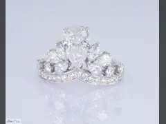 18k Crown Style Lab Grown Diamond Ring Beautiful Women Princess Design White Lab-Grown Diamond Ring video