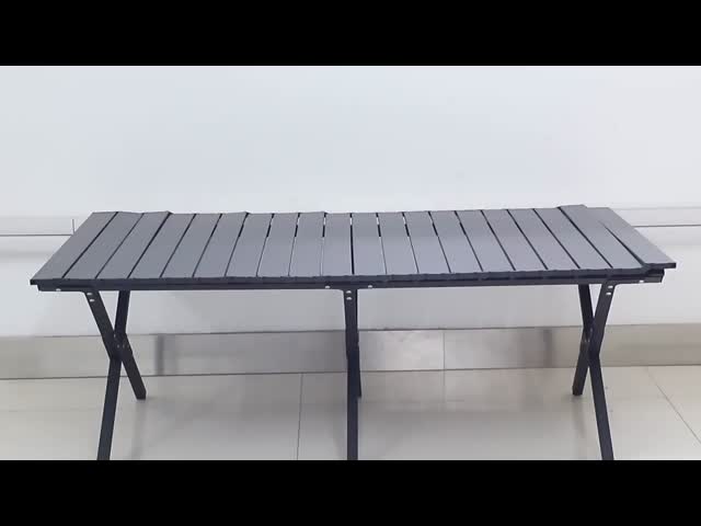 Quick Assembly Portable Camping Table Classic Aluminum Collapsible Picnic Table Camping