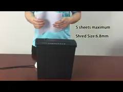 S606B электронная бумажная дробилка для дома и офиса с 10L корзиной для мусора 6.8mm размер дробилки video