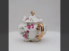 2 Litre Ceramic Teapot Ceramic Floral Teapot Large Capacity For Afternoon Tea