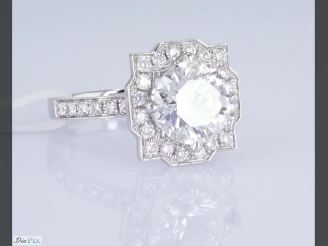18k Cool Design Ring 3ct White Lab-Grown Diamond Ring Round Shape Synthetic Diamond Ring video