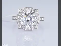 18k Cool Design Ring 3ct White Lab-Grown Diamond Ring Round Shape Synthetic Diamond Ring video