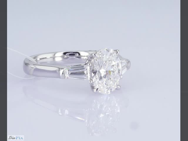 Anel de diamante de 18 carats branco de laboratório crescido 3 pedras Design 1ct+ D VVS2 Design clássico Forma oval