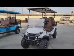 Электрическая 6-местная тележка для гольфа с аккумулятором 72 В 30-40 км/ч Скорость 70-90 км и 6-8 часов зарядки video