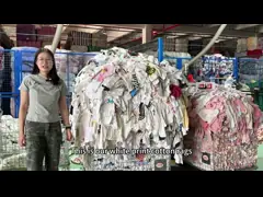 пакуя футболка Rags хлопка 25kg video