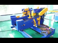 Автоматическая деревянная машина пилы отделки конца двойника поперечной резки края планки video