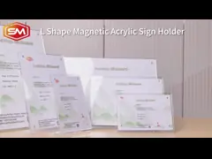 Магнитный L-образный акриловый щит столешницы Биллборд Стол меню Для гостиницы Ресторан дисплейный стенд video